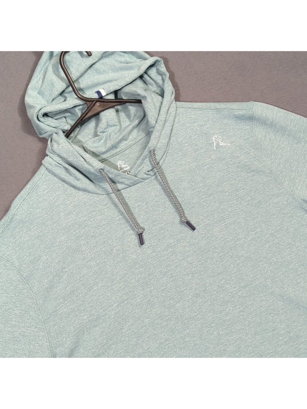 Rhoback Hesi Performance Hoodie Men's XL Light Blue Lightweight Stretch
